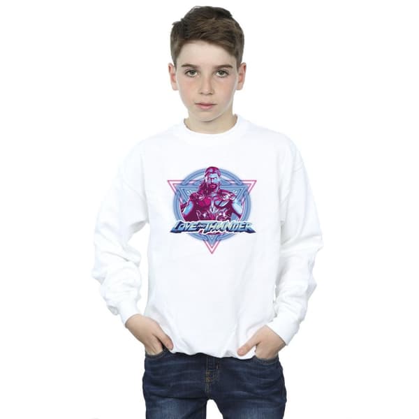 Marvel Boys Thor Love And Thunder Neon Badge Sweatshirt