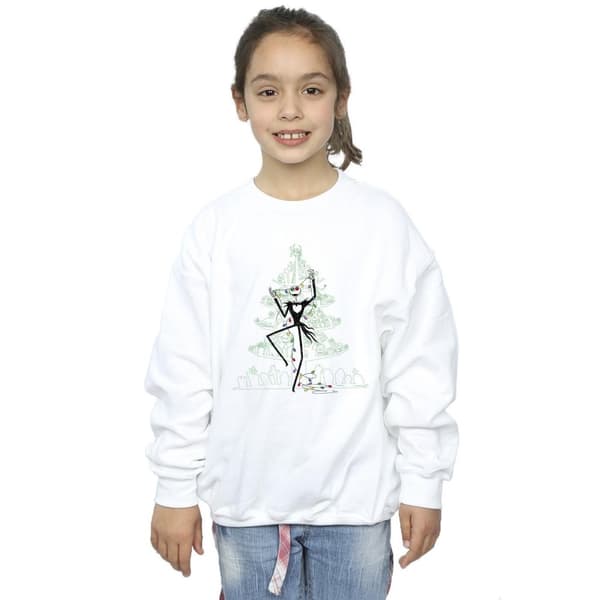 Disney Girls The Nightmare Before Christmas Tree Green Sweatshirt