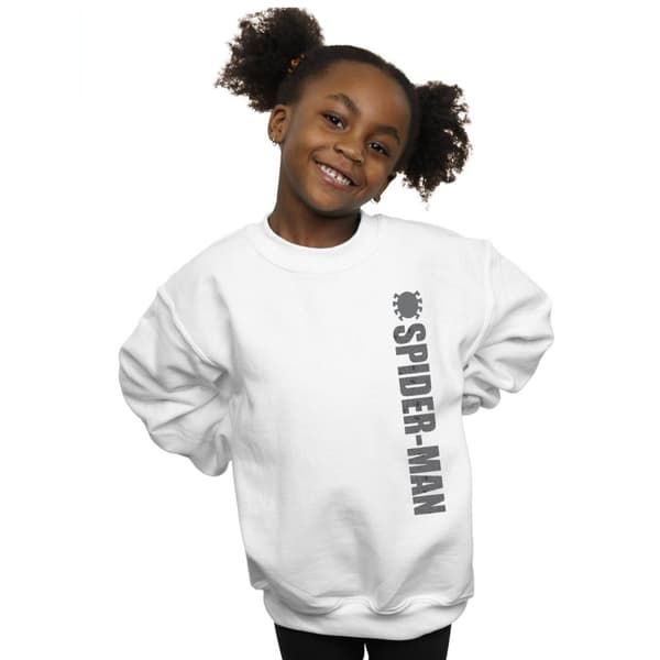 Marvel Girls Spider-Man Sweatshirt med mönstrad logotyp