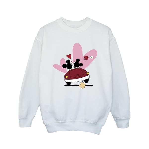 Disney Girls Mickey Mouse Car Print Sweatshirt