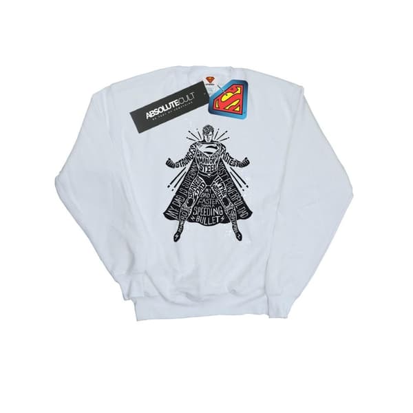 DC Comics Mens Superman Dad Of Steel Sweatshirt White S