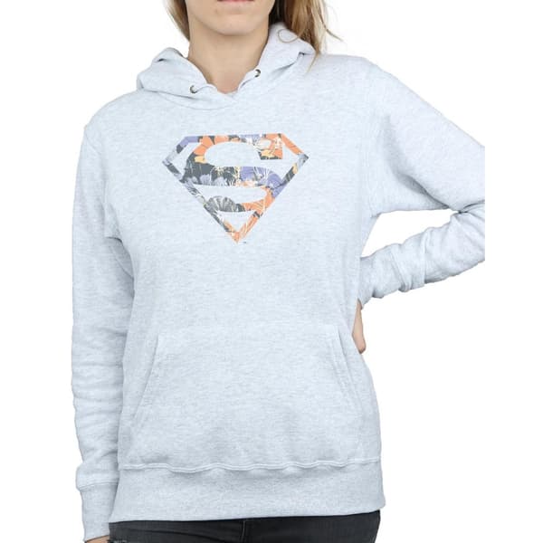 DC Comics Superman Floral Logo 2 - huvtröja för kvinnor/damer