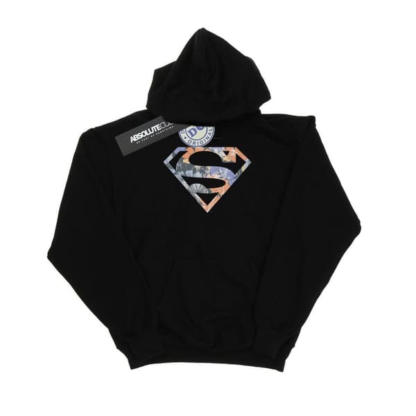 DC Comics Womens/Ladies Superman Floral Logo 2 Hoodie