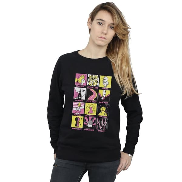 Disney Dam/kvinnor Tinkerbell Squares Sweatshirt
