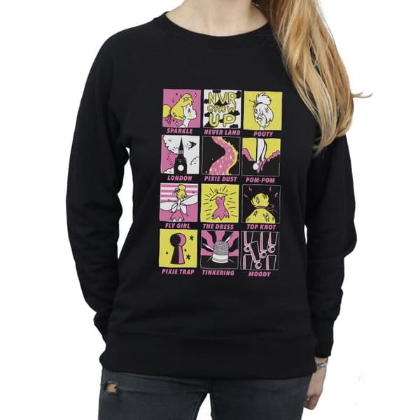 Disney Dam/kvinnor Tinkerbell Squares Sweatshirt