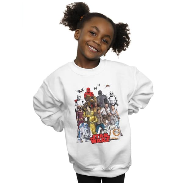 Star Wars Girls The Rise Of Skywalker Character Collage Sweatshirt