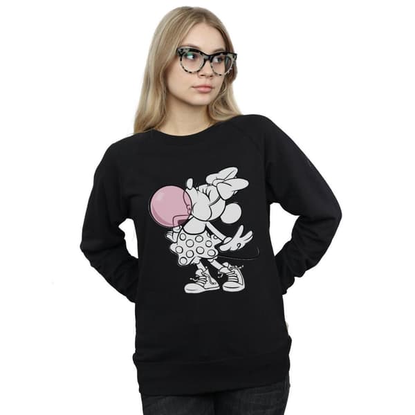 Disney Womens/Ladies Minnie Mouse Gum Bubble Sweatshirt