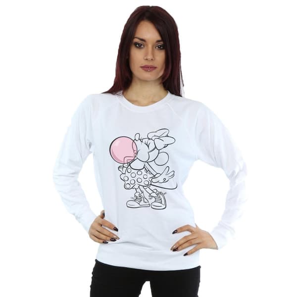Disney Womens/Ladies Minnie Mouse Gum Bubble Sweatshirt