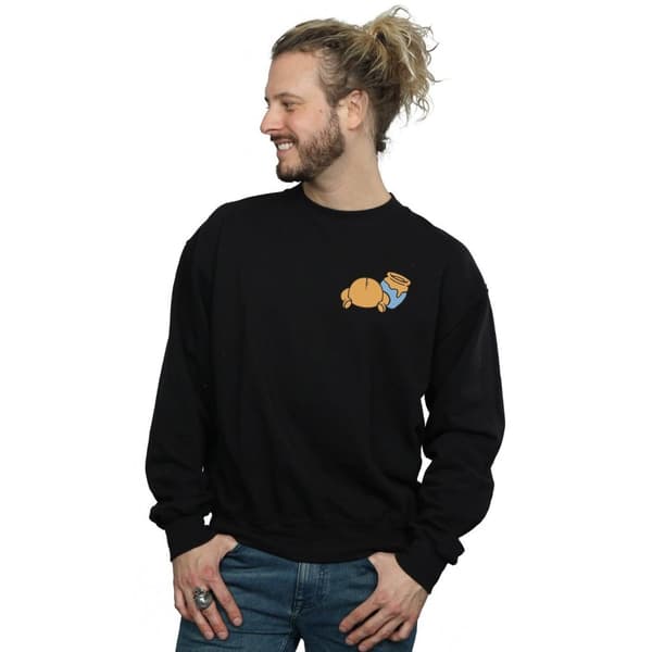 Disney Mens Winnie The Pooh Backside Breast Print Sweatshirt