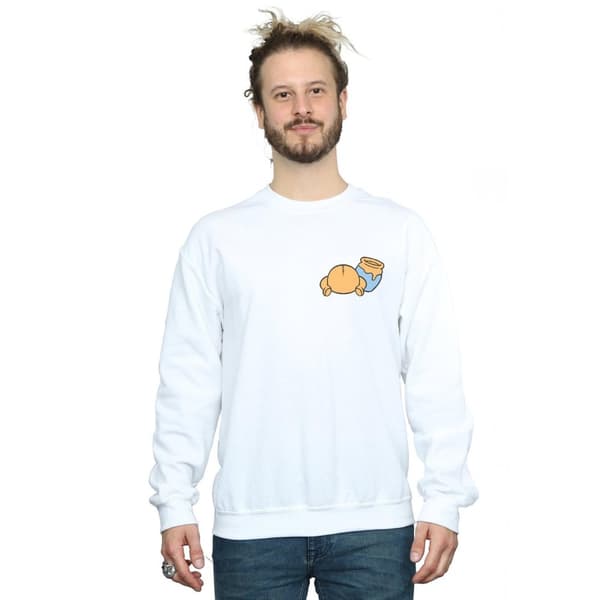 Disney Mens Winnie The Pooh Backside Breast Print Sweatshirt