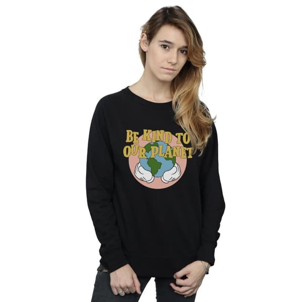 Disney Dam/kvinnor Musse Pigg - var snäll mot vår planet - Sweatshirt