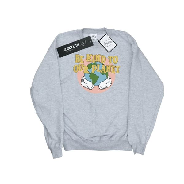 Disney Dam/kvinnor Musse Pigg - var snäll mot vår planet - Sweatshirt Sports Grey XXL