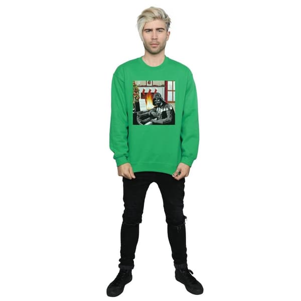 Star Wars Mens Darth Vader Christmas Piano Sweatshirt