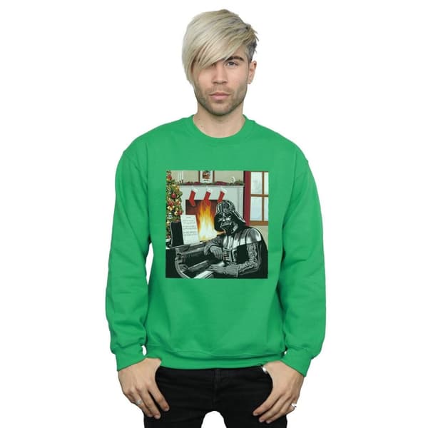 Star Wars Mens Darth Vader Christmas Piano Sweatshirt