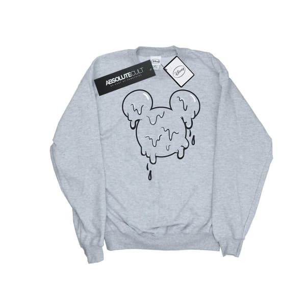 Disney Mens Mickey Mouse Ice Cream Head Sweatshirt Sports Grey 5XL