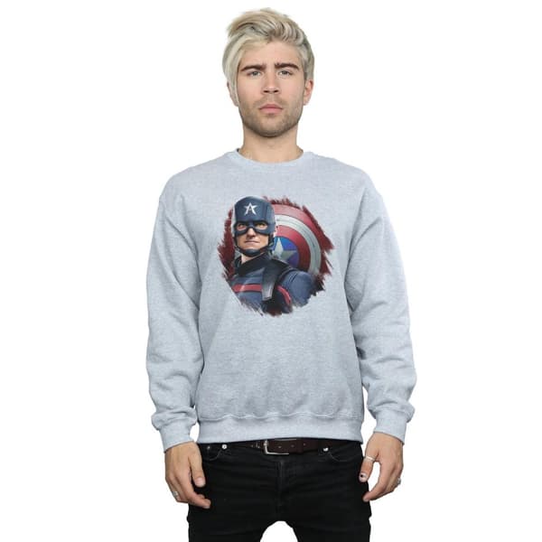 Marvel Mens The Falcon And The Winter Soldier Captain America Stare Sweatshirt