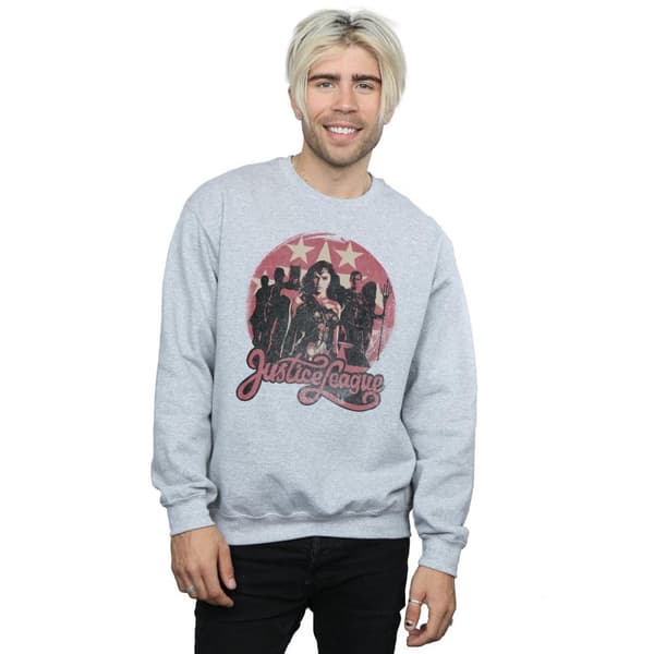DC Comics Mens Justice League Movie Group Pose Sweatshirt