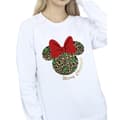 Miniatyrbild 3 av 4: Disney Dam/kvinnor Minnie Mouse Leopard Christmas Sweatshirt