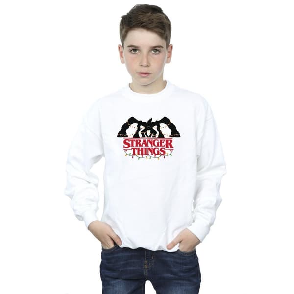 Netflix Pojkar Stranger Things Demogorgon Sweatshirt med julbelysning