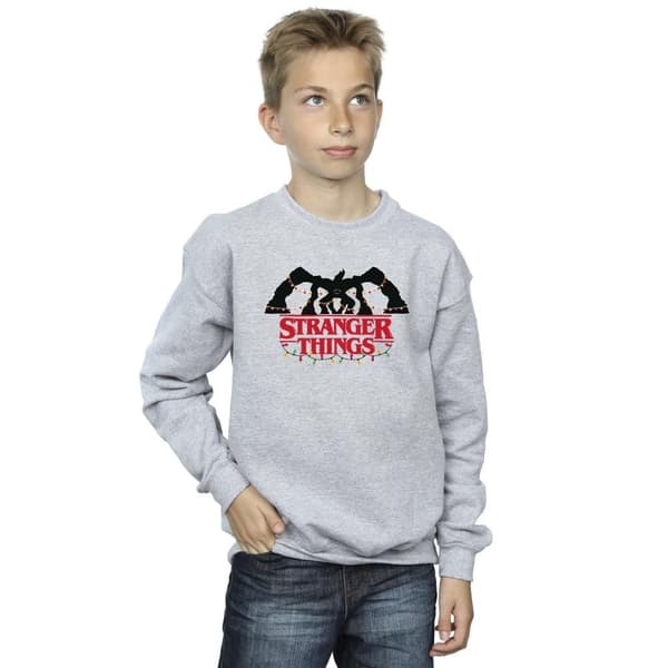 Netflix Pojkar Stranger Things Demogorgon Sweatshirt med julbelysning
