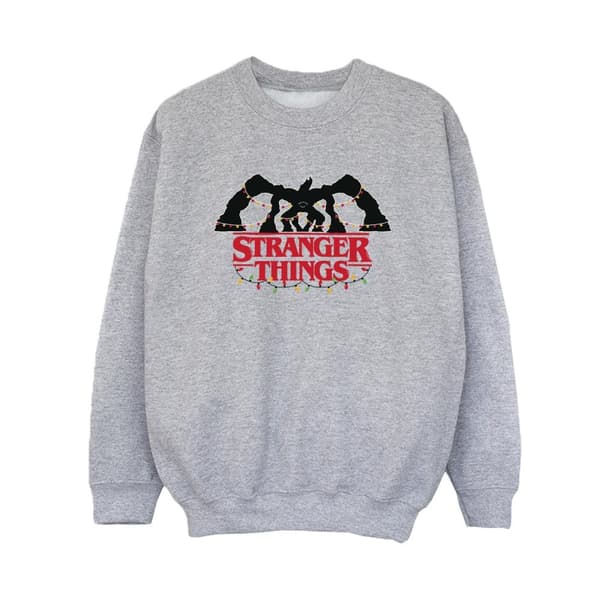 Netflix Pojkar Stranger Things Demogorgon Sweatshirt med julbelysning