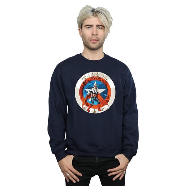 Marvel Mens Captain America Sam Wilson Shield Sweatshirt