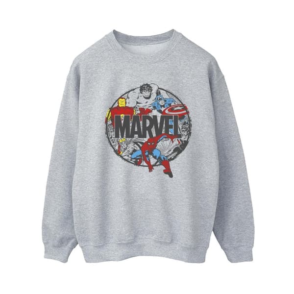 Marvel Sweatshirt med cirkelteckningar från Comics - dam/dam Sports Grey S