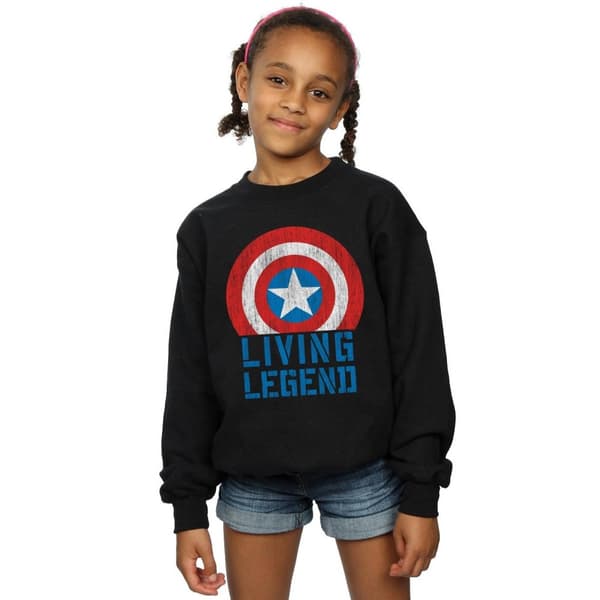 Marvel Sweatshirt med levande legend från Captain America för flickor