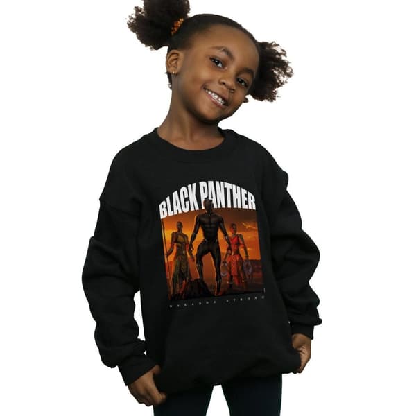 Marvel Girls Black Panther Wakanda Strong Sweatshirt