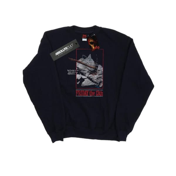 Friday 13th Dam/kvinnor Distressed Axe Poster Sweatshirt