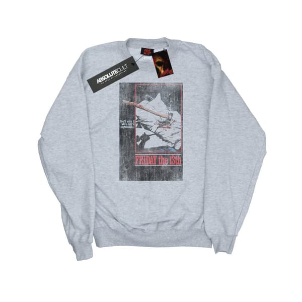 Friday 13th Dam/kvinnor Distressed Axe Poster Sweatshirt