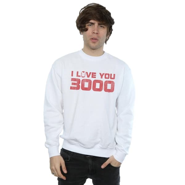 Marvel Mens Avengers Endgame I Love You 3000 Distressed Sweatshirt