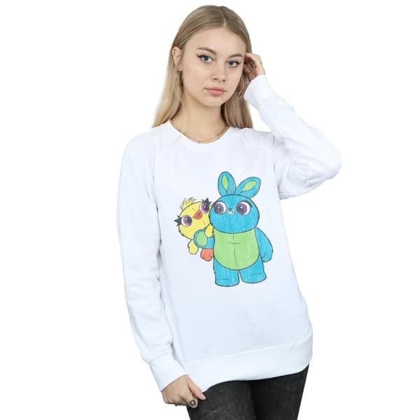 Disney Dam/kvinnor Toy Story 4 Ducky And Bunny Distressed Pose Sweatshirt