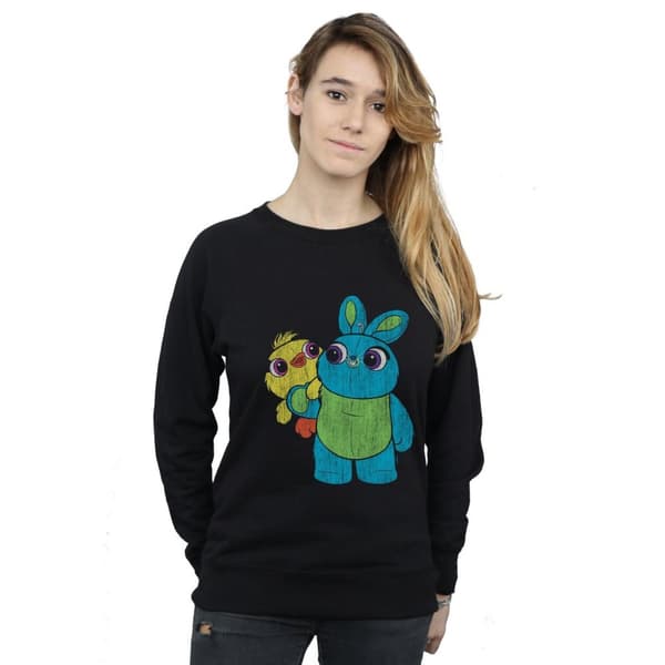 Disney Dam/kvinnor Toy Story 4 Ducky And Bunny Distressed Pose Sweatshirt