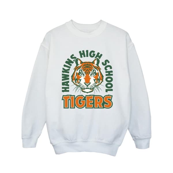 Netflix Girls Stranger Things Hawkins Arch Tiger Sweatshirt