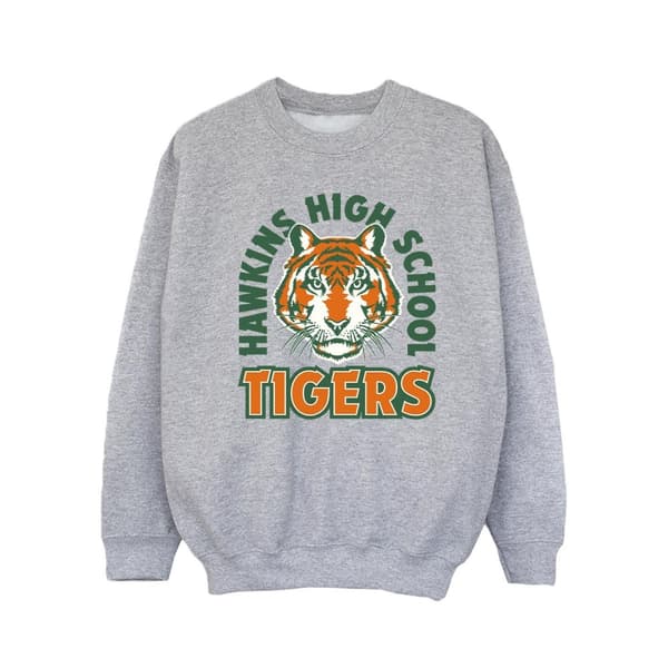 Netflix Girls Stranger Things Hawkins Arch Tiger Sweatshirt