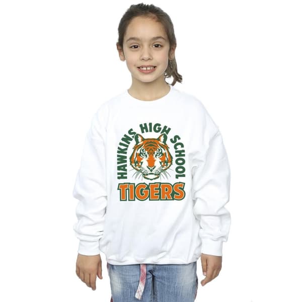 Netflix Girls Stranger Things Hawkins Arch Tiger Sweatshirt