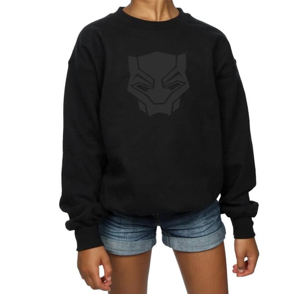 Marvel Girls Black Panther Black On Black Sweatshirt