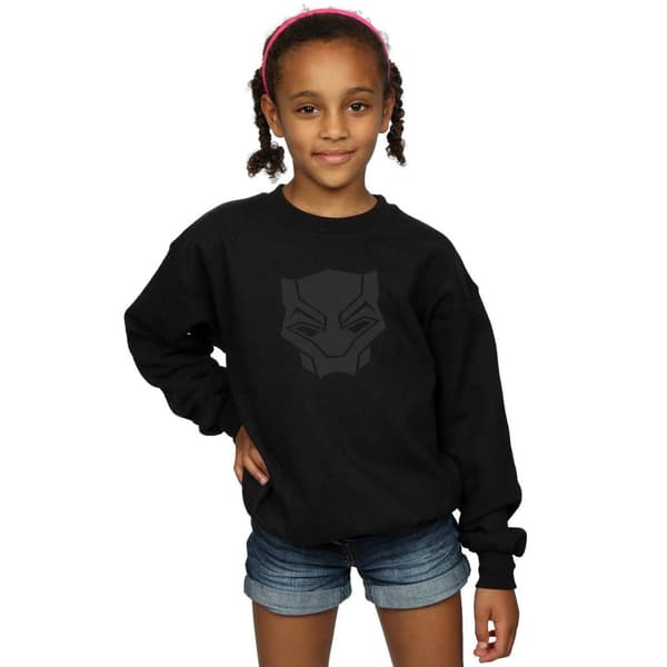Marvel Girls Black Panther Black On Black Sweatshirt