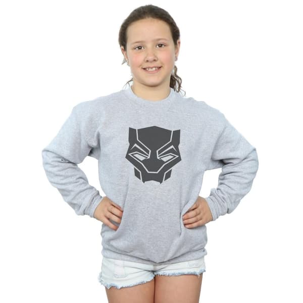 Marvel Girls Black Panther Black On Black Sweatshirt