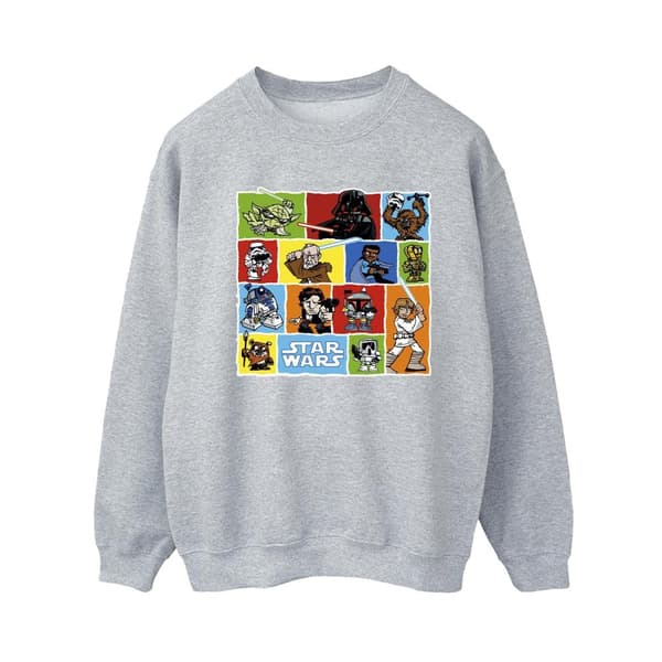 Star Wars Womens/Ladies Comic Drawing Montage Sweatshirt