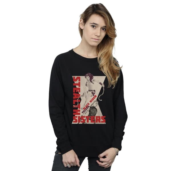 Marvel Womens/Ladies Black Widow Movie Stealth Sisters Sweatshirt
