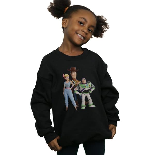 Disney Sweatshirt för flickor Toy Story 4 Woody Buzz och Bo Peep