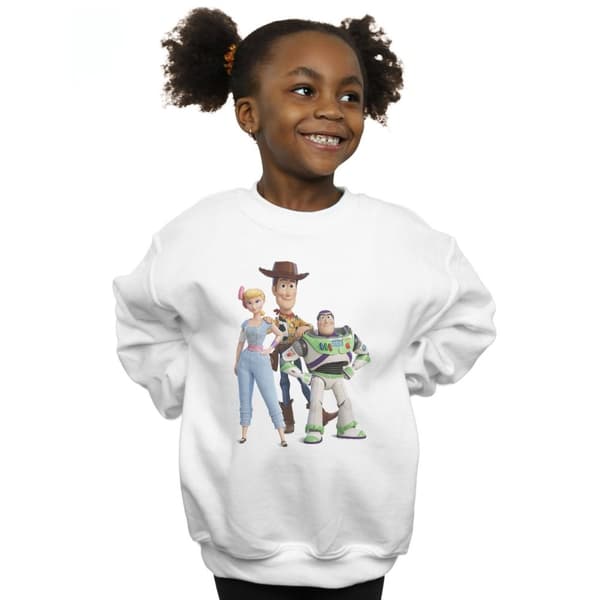 Disney Sweatshirt för flickor Toy Story 4 Woody Buzz och Bo Peep