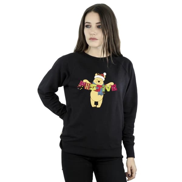 Disney Womens/Ladies Winnie The Pooh Festive Sweatshirt