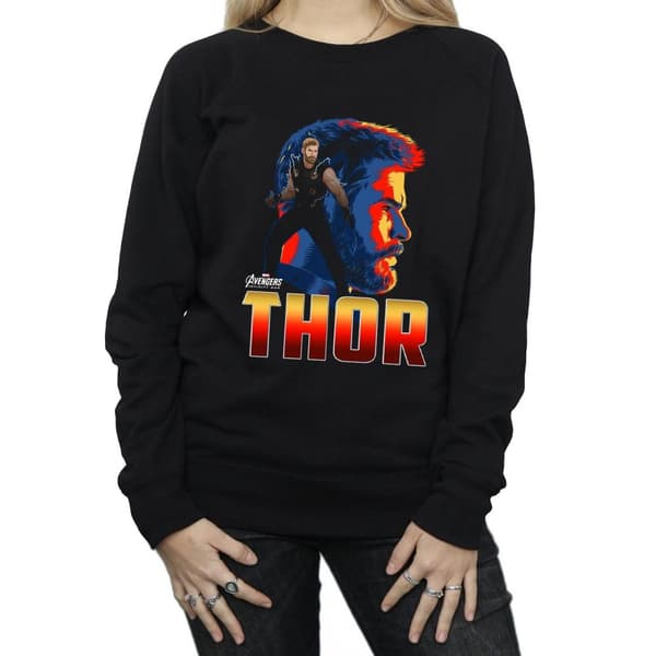 Marvel Womens/Ladies Avengers Infinity War Thor Character Sweatshirt