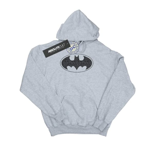 DC Comics Womens/Ladies Batman One Colour Logo Hoodie Heather Grey XL