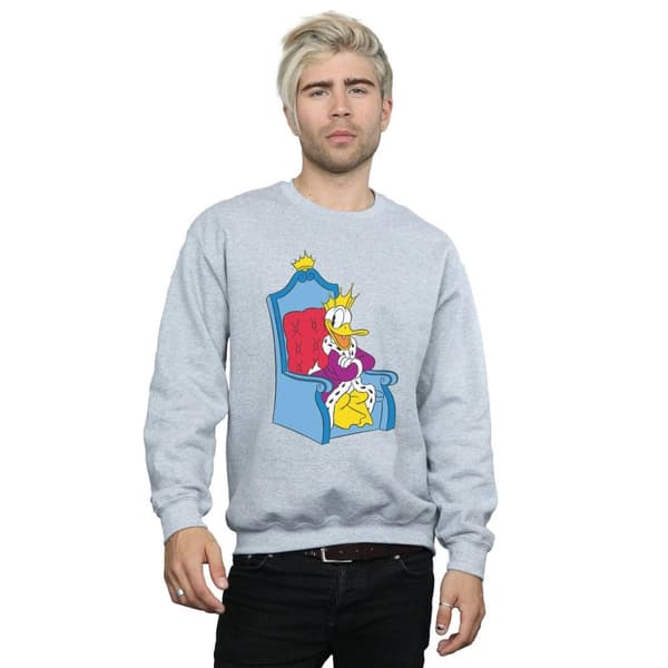 Disney Mens Donald Duck King Donald Sweatshirt