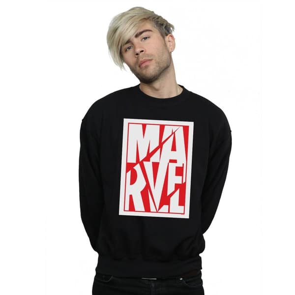 Marvel Mens Portrait Logo Sweatshirt