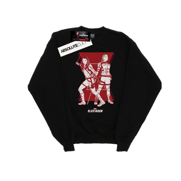 Marvel Womens/Ladies Black Widow Movie Sisters Silhouette Sweatshirt